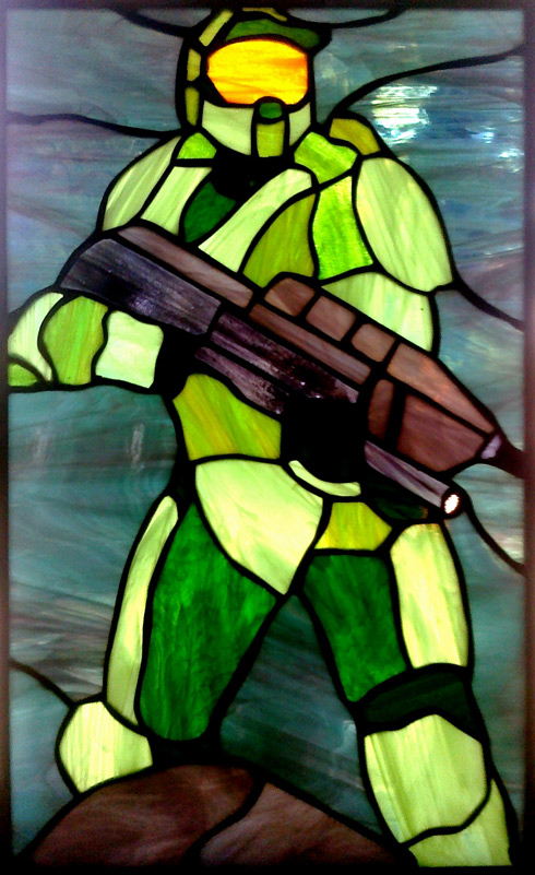 Master Chief Stained Glass