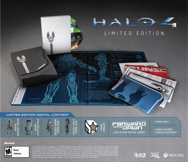 A breakdown of the different editions of Halo 4