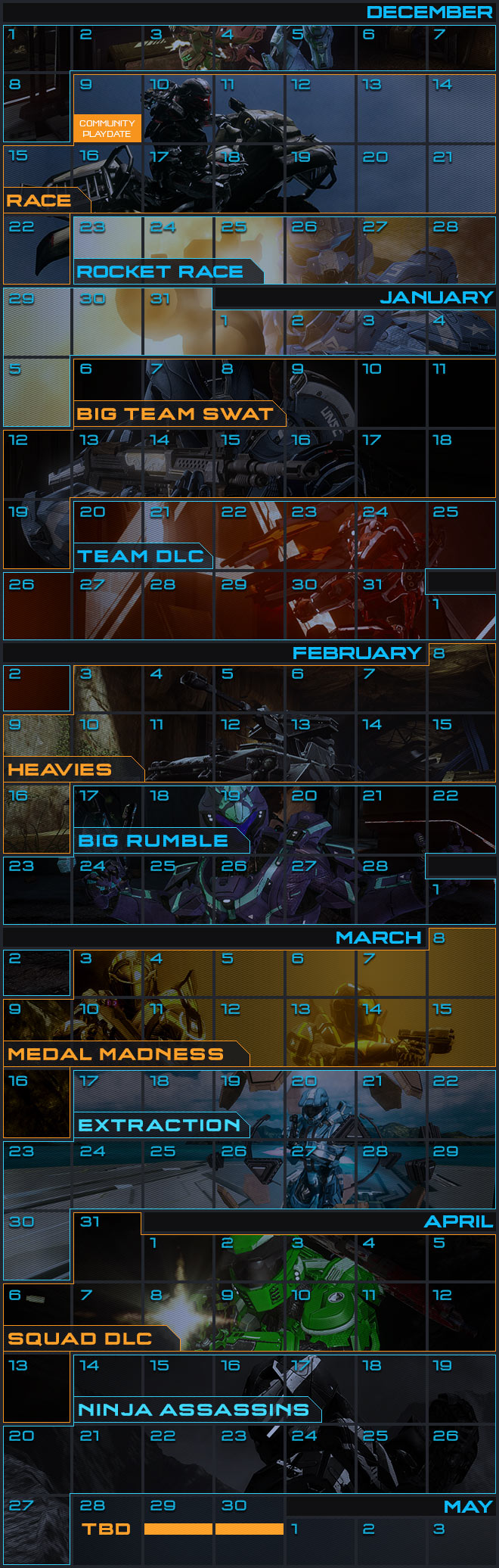 Halo 4 Matchmaking Calendar