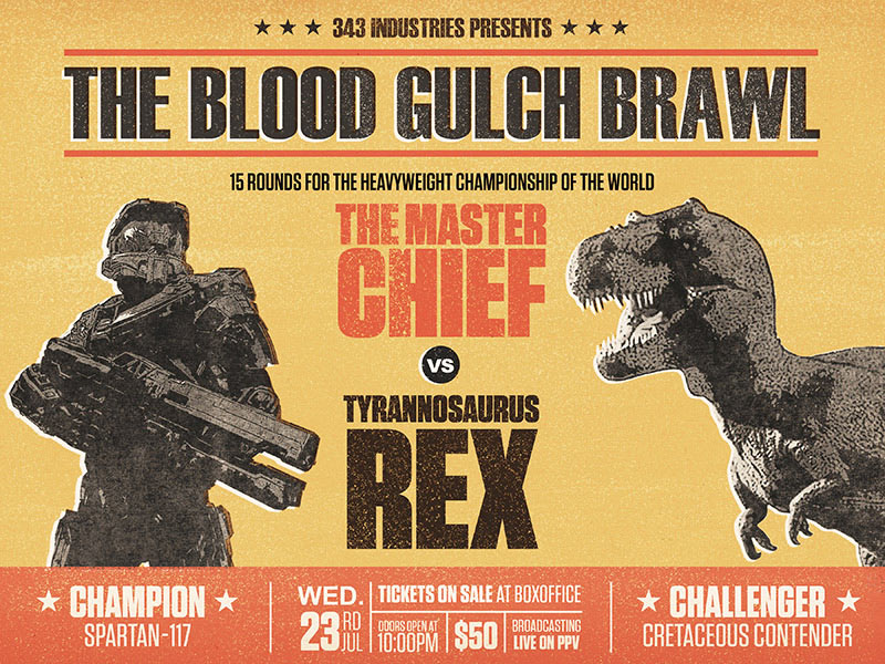 Master Chief versus T Rex