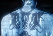 Cortana's back artwork from Halo 4