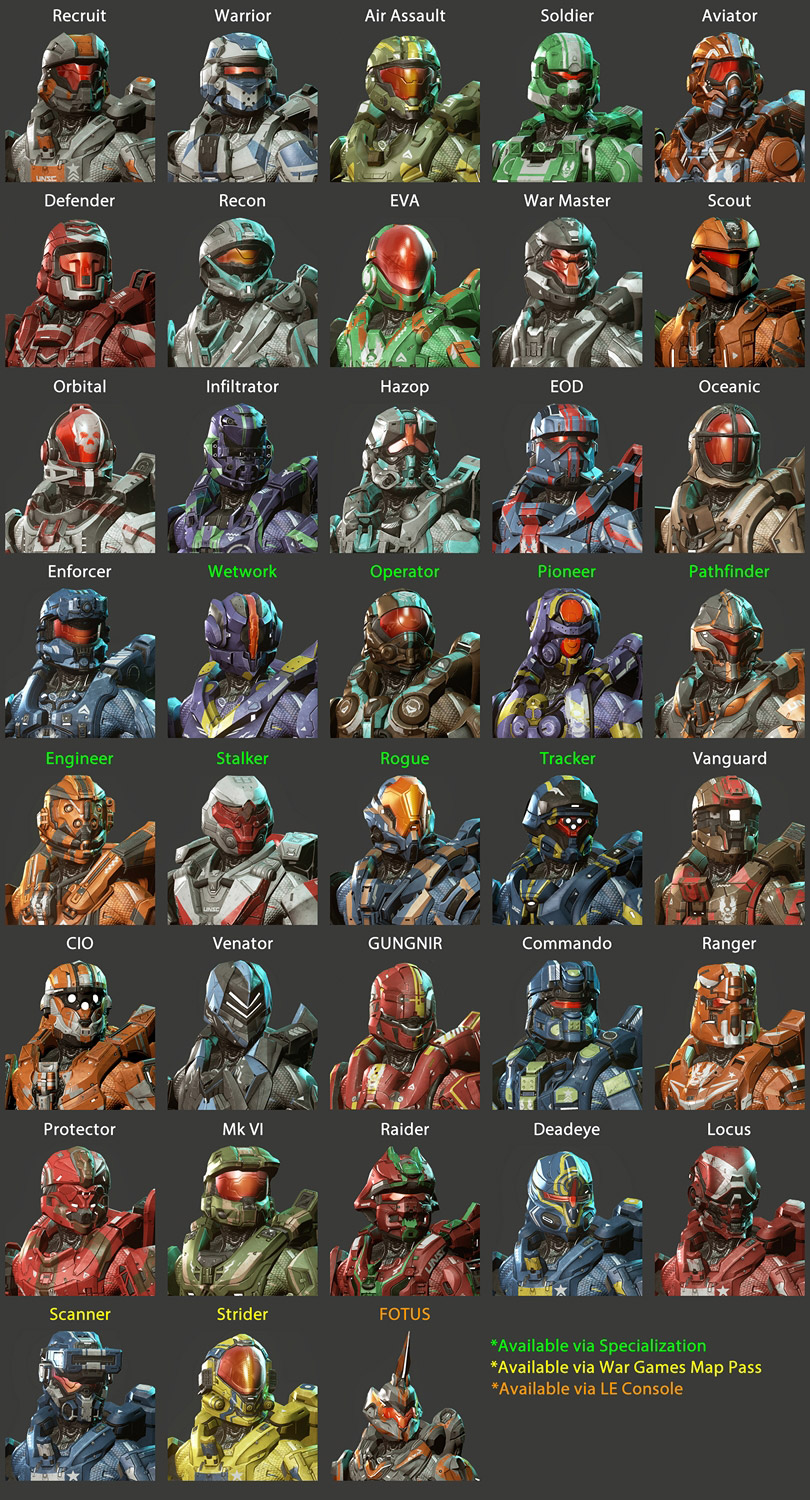 Halo 4 Helmet Guide