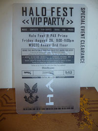 A Halo Fest VIP Party pass